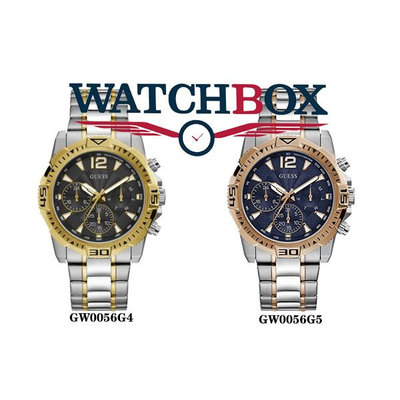 原裝Guess男士石英手錶不鏽鋼錶帶銀色腕錶男表商務休閒腕錶 GW0056G4 GW0056G5