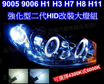 [[瘋馬車舖]]9005 9006 H1 H3  H7 H8 H11強化型二代HID改裝大燈組- 4300K 6000K