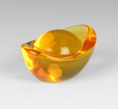【準提無意間】黃水晶元寶  9公分 超大號  琉璃 養晶 開運招財進寶擺飾