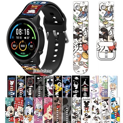 XIAOMI MI 小米 Mi 手錶顏色的印花迷彩矽膠錶帶時尚潮流錶帶