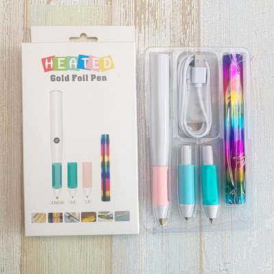 筆尖溫度老師 同款 可換筆頭燙金筆 Foil Pen (兩種細尖 0.8mm 1.5mm，一種平尖 2.5mm)可手寫燙