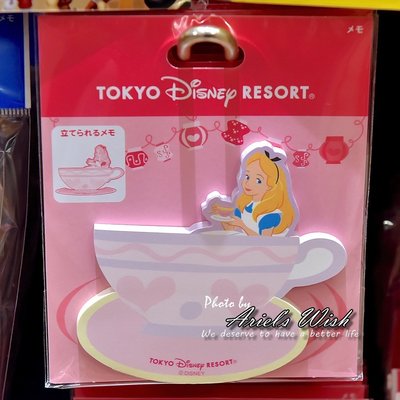 Ariel's Wish-東京迪士尼Disney愛麗絲Alice時鐘兔子可站立式彩色內頁便條本便條紙組--日本製--現貨