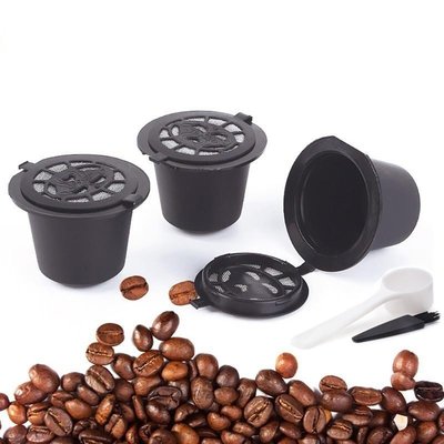 3只入雀巢咖啡過濾器膠囊殼填充式家用重復濾網殼可多次使用nespresso
