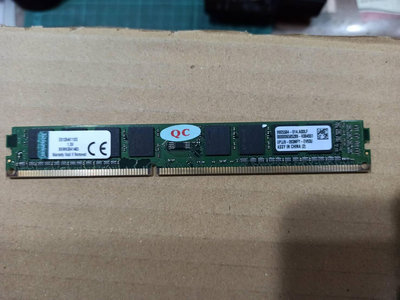 二手良品 金士頓 DDR3 1600 / 4G 桌上型憶體 窄版單面顆粒