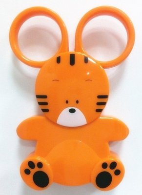日本製 迷你磁鐵剪刀 可當小寶寶食物剪 食物剪刀~老虎