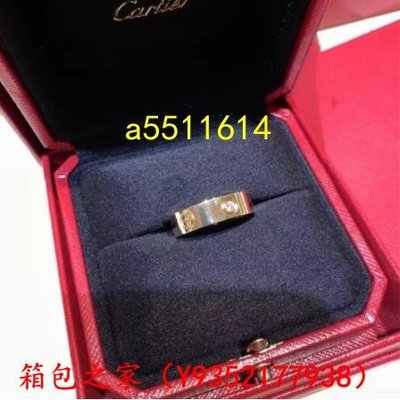 【二手正品98新】Cartier卡地亞 LOVE系列 18K玫瑰金戒指 三鑽款 窄版 寬版戒指 鑽戒 B4087500