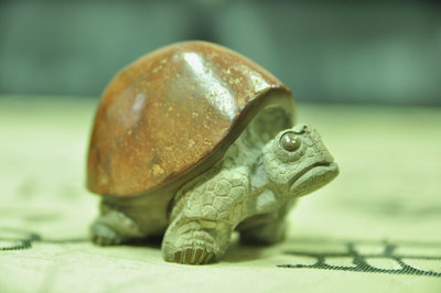 蘇承志  石雕  精緻平安龜   精緻品 3  (這件作品質感就是好一級  價格多一些些)