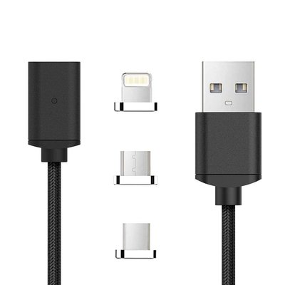TOMSMOO 磁吸充電線 USB Lightning Micro-USB Type-C 磁吸替換傳輸充電線 【全日空】