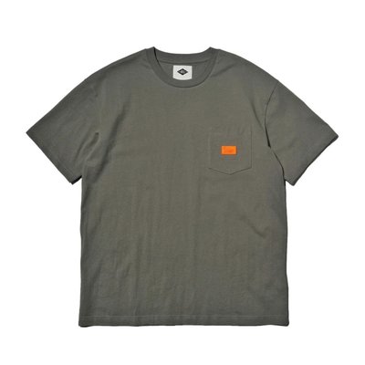 madness 新款19SS余文樂刺绣螢光橙標口袋短袖T恤