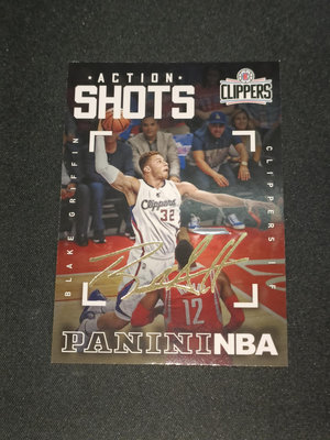 幹籃哥2015-16 Panini Nba Hoops Inter Action Shots GRIFFIJ - Gold Facsimile Auto