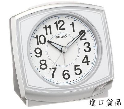 現貨正品 SEIKO 品牌 精工 白色 質感 有夜光 鬧鐘時鐘 桌上床頭櫃子夜燈時鐘送禮禮品可開發票