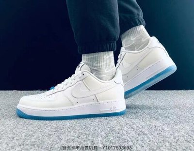 Nike Air Force 1 '' UV '' 白藍 熱感應 皮革 輕便 透氣 低幫 滑板鞋 DA8301 100