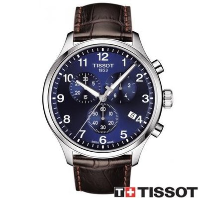 TISSOT 天梭錶 CHRONO XL韻馳系列 T1166171604700 藍x咖啡/45mm【不滿意100%退換貨，全賣場上商品買2件免運費】