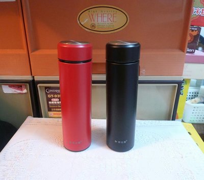 全新現貨 愛佳寶304雙層真空保溫杯450ml 黑色 紅色保溫瓶 攜帶水壺 水瓶