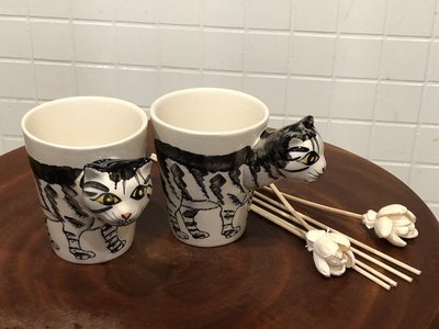 [現貨] 泰國手繪3D立體動物馬克杯陶瓷咖啡杯男朋友生日禮物老虎杯