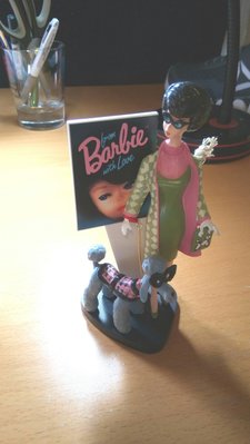 古董 芭比娃娃擺飾 絕版品 古董玩具 芭比娃娃遛貴賓狗
