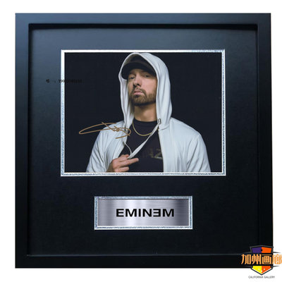 唱片埃米納姆 痞子阿姆 Eminem 簽名照片復刻相框掛畫裝飾海報周邊