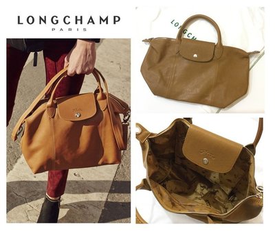 潮牌*本月限時促銷價3280*法國 Longchamp 熱賣小羊皮Le Pliage Cui 明星同款 斜挎手提水餃包
