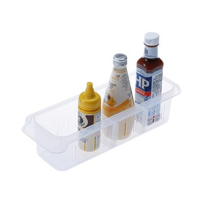 【熱賣下殺】日本霜山廚房冰箱分隔盒透明儲物盒家用塑料調料瓶收納盒冷藏盒