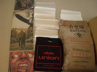 [黑膠] LP VINYL 1組50個$399 透明塑膠袋 日規 DISK UNION 台塑原料 超厚 開口 外套 唱片