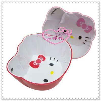 小花花日本精品♥Hello Kitty 紅色蘋果立體蝴蝶結造型美耐皿碗/耐熱碗11053507