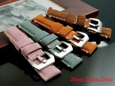 【時間探索】 Panerai 沛納海 代用 進口高級短款錶帶麂皮版 ( 26mm.24mm.22mm )