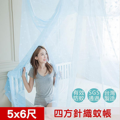 【凱蕾絲帝】大空間專用雙人5尺針織蚊帳~100%台灣製造(開單門)-3色可選