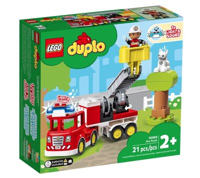 積木總動員 LEGO 樂高 10969 Duplo 消防站 外盒:28*26*9.5cm 21pcs