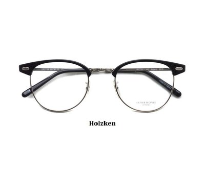 日版 OLIVER PEOPLES BALLARD 眉框 手工眼鏡 純鈦眼鏡架 鏡框 設計款 超輕純鈦眼鏡架(黑銀色)