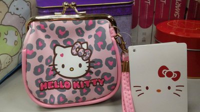 HELLO KITTY 豹紋零錢包(三麗鷗 正品)