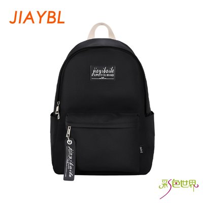 JIAYBL 後背包 簡約素色14吋筆電包 黑色 JIA-5593-BK 彩色世界