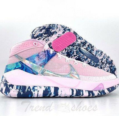 【小明潮鞋】Nike KD 13 Aunt Pearl 經典 復古 厚底 粉色 藍色耐吉 愛迪達