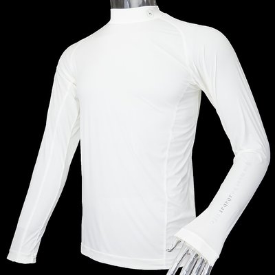 日本品牌adabat白色超薄貼身透氣長袖立領上衣 48號