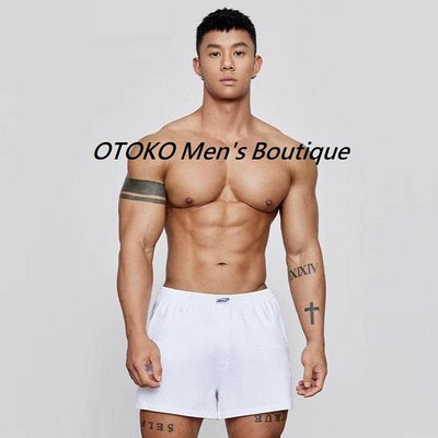 【OTOKO Men's Boutique】TOMATOPAPA:休閒運動短褲／健身短褲／白色