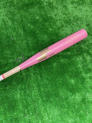 棒球世界 全新SSK新款重量輕楓木壘球棒SBM043S-34特價棒型G2粉紅原木金標配色