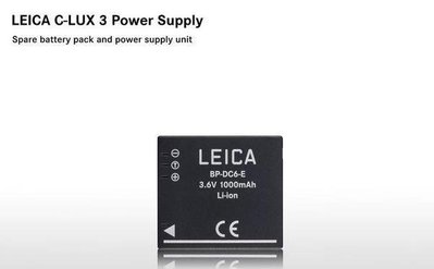 ＠佳鑫相機＠（全新品）LEICA BP-DC6 原廠鋰電池 for C-Lux3, C-Lux2 免運費~