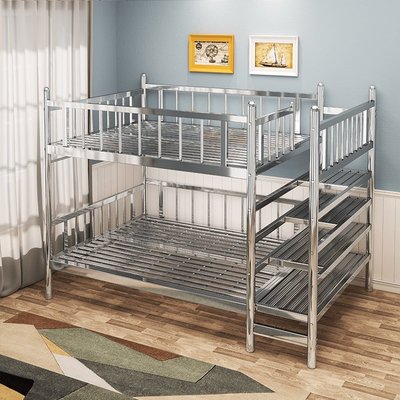 【熱賣下殺價】304不銹鋼雙層床子母床成人高低床1.5米1.8米兒童床雙層床上下鋪