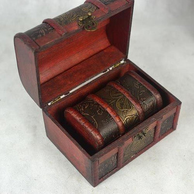 迷幾仿古歐式公主帶鎖木盒桌面創意雜物首飾收納盒包裝盒裝飾復古