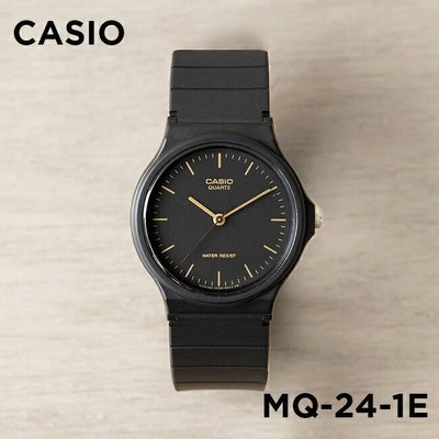 【金台鐘錶】CASIO卡西歐 (考試專用)(學生 當兵 考試 必備) (黑面金釘字) MQ-24-1E