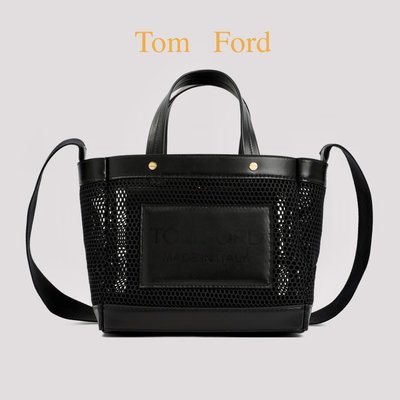 Tom Ford 黑色 網狀 網眼 托特包 tote shopper 背帶 手提包 肩背包 側背包 書包 寬版 背帶
