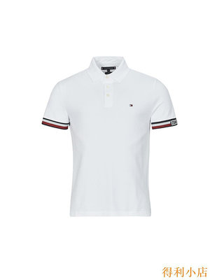 得利小店TOMMY HILFIGER男裝時尚短袖POLO衫高爾夫上衣白色夏季新款T恤