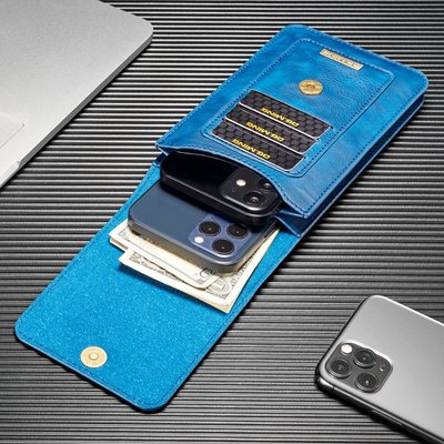 GMO 2免運 Sony Xperia 10 10 II 10 III 真皮翻蓋雙層腰包掛包手機保護套錢包情侶包