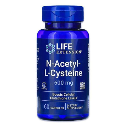 Life Extension ,NAC，N-乙醯-L-半胱氨酸 600mg，60粒