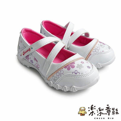 【樂樂童鞋】台灣製氣質繞帶皮鞋-白色 C117-1 - 台灣製 MIT 女童鞋 花童鞋 女童皮鞋 大童鞋 公主鞋