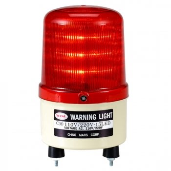 LED旋轉警示燈+蜂鳴器-台灣製造 CM15LED   AC共用電壓旋轉警示燈