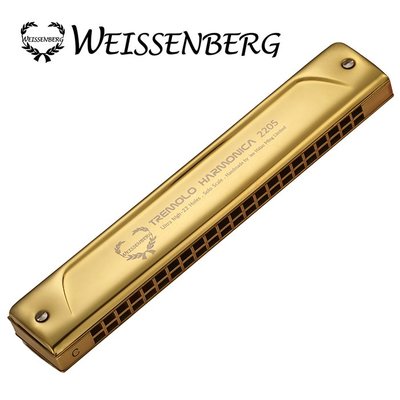 WEISSENBERG  特級款2205U-TG22孔超輕合金複音口琴-尊貴金