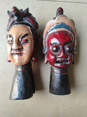 木頭的傳統民俗木雕人物神像佛像擺件臉譜面具木偶人木