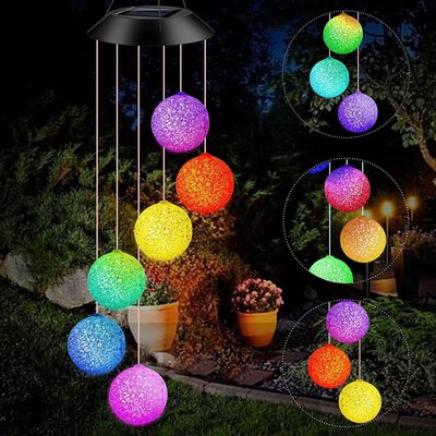 太陽能米粒球粒子球風鈴燈LEV蝴蝶風鈴燈LED蜂鳥太陽能庭院燈