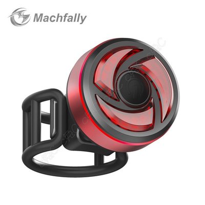 Machfally-全新自行車旋風尾燈：剎車感應警示燈 防水Turbo渦輪煞車燈 USB充電單車運轉燈 腳踏車漩渦流後燈