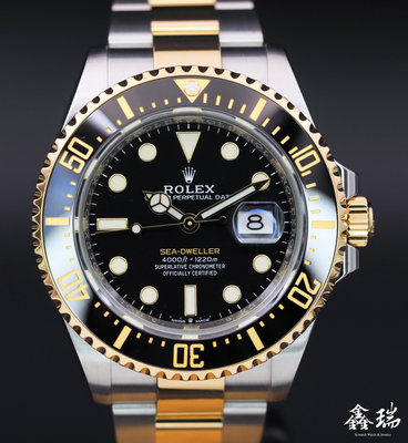 【鑫瑞鐘錶】Rolex 勞力士 Sea-Dweller 半金 海使 126603 43mm 1200米 潛水錶 盒單全 rsc保固至2026
